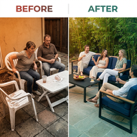 Solterra Luxe Outdoor Lounge Set — Before & After