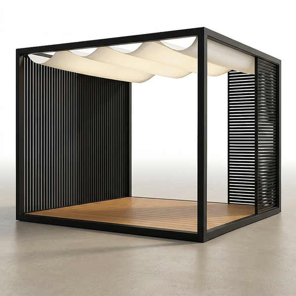 NoirVerge Aperture Pergola — Studio Shot