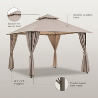 AuroraShade Marquis 12x12 Premium Canopy Gazebo — infographic