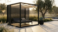 NoirVerge Aperture Pergola — Lifestyle