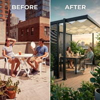 NoirVerge Aperture Pergola — Before & After