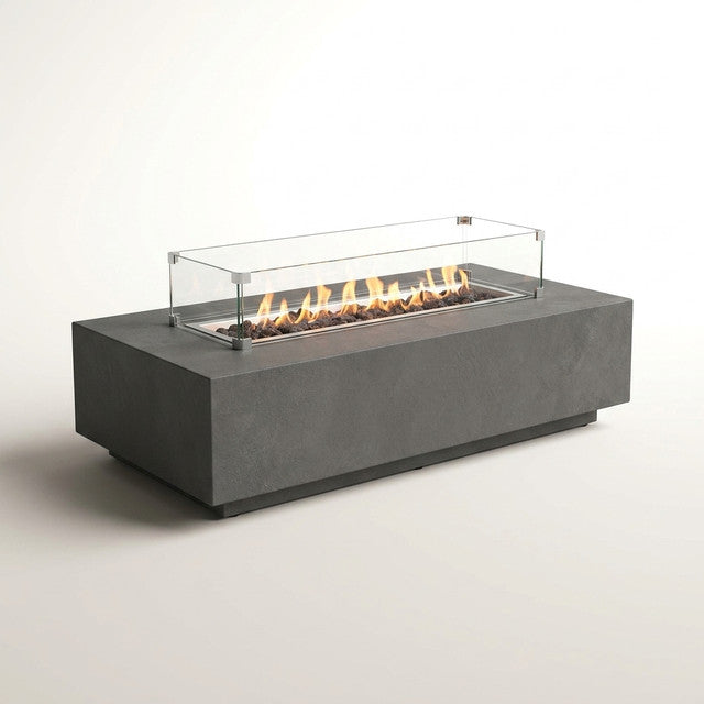 NovusFlare Lux 48" Modern Fire Table — Studio Shot