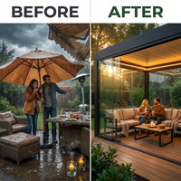 VetroHaus Panorama Glass Pavilion — Before & After