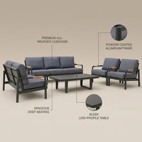 Solterra Luxe Outdoor Lounge Set — infographic