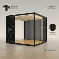 NoirVerge Aperture Pergola — infographic