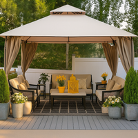 Premium Gazebo Built for Year-Round Outdoor Entertaining, Double Tier Vented Roof, Privacy Curtains, Mesh Panels