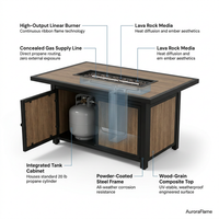 AuroraFlame Elevate 60" Fire Table — How It Works