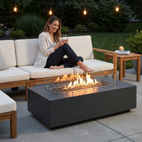 NovusFlare Lux 48" Modern Fire Table — Lifestyle